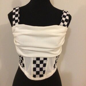 Custom Checkered Corset Style Top